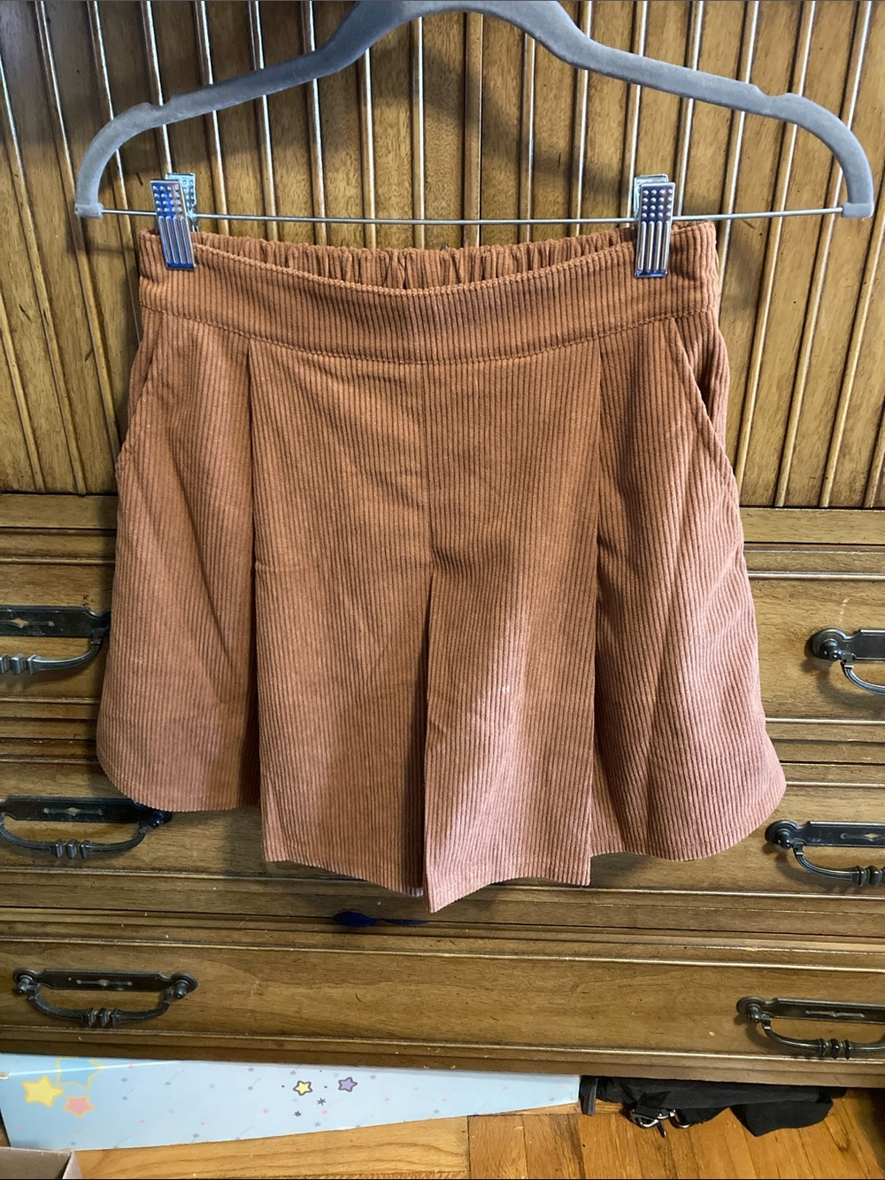 NEW IN Corduroy Skirt Shorts in Warm Brown